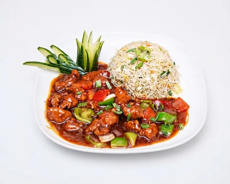 Chicken Manchurian at Zaiqa-E-Mehfil, Harrow